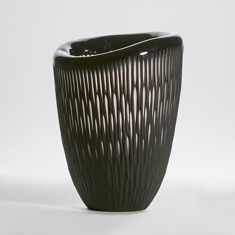 Black textured ceramic flower vase Maison Bloomé Adelaide florist