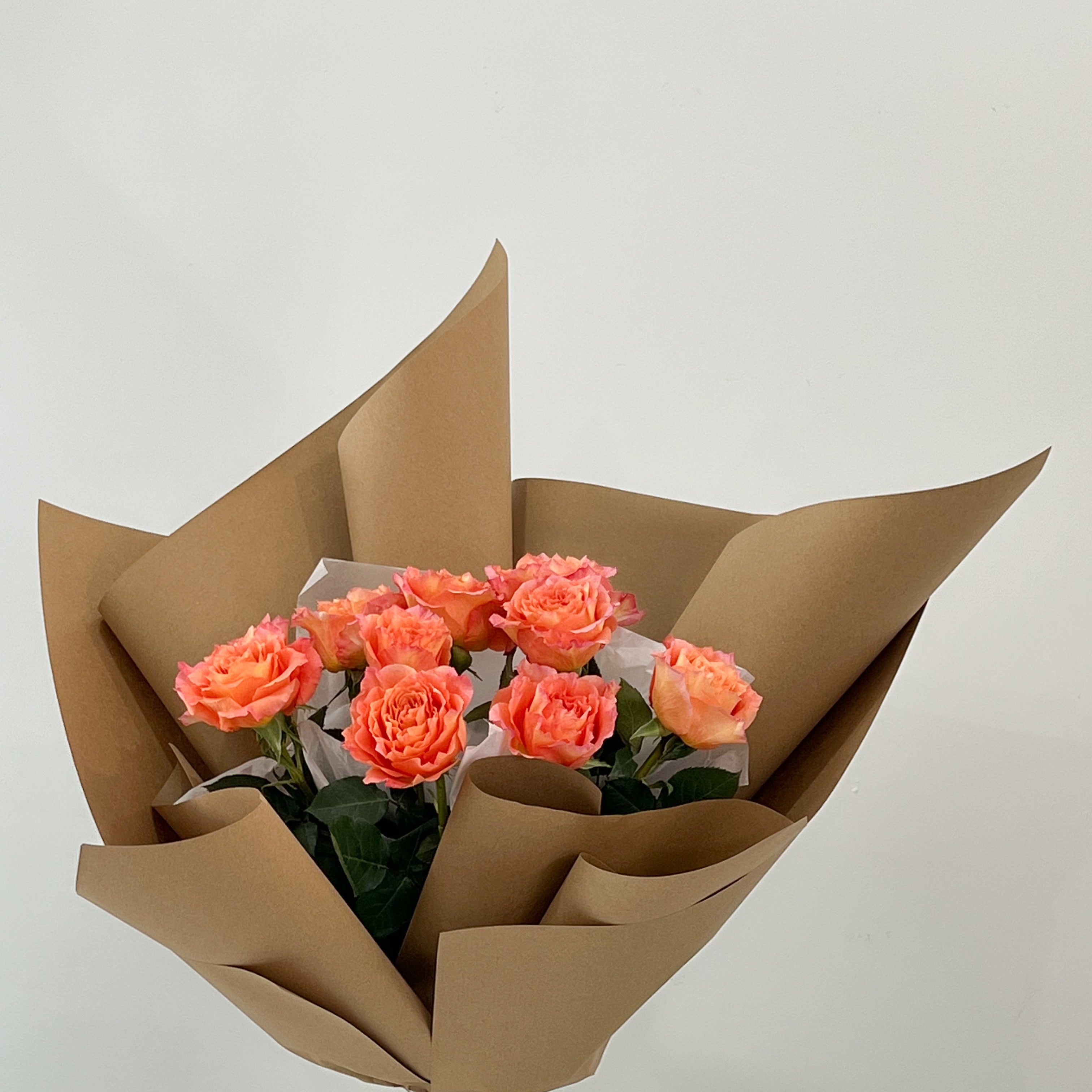 Coral rose bouquet by Maison Bloomé florist Adelaide