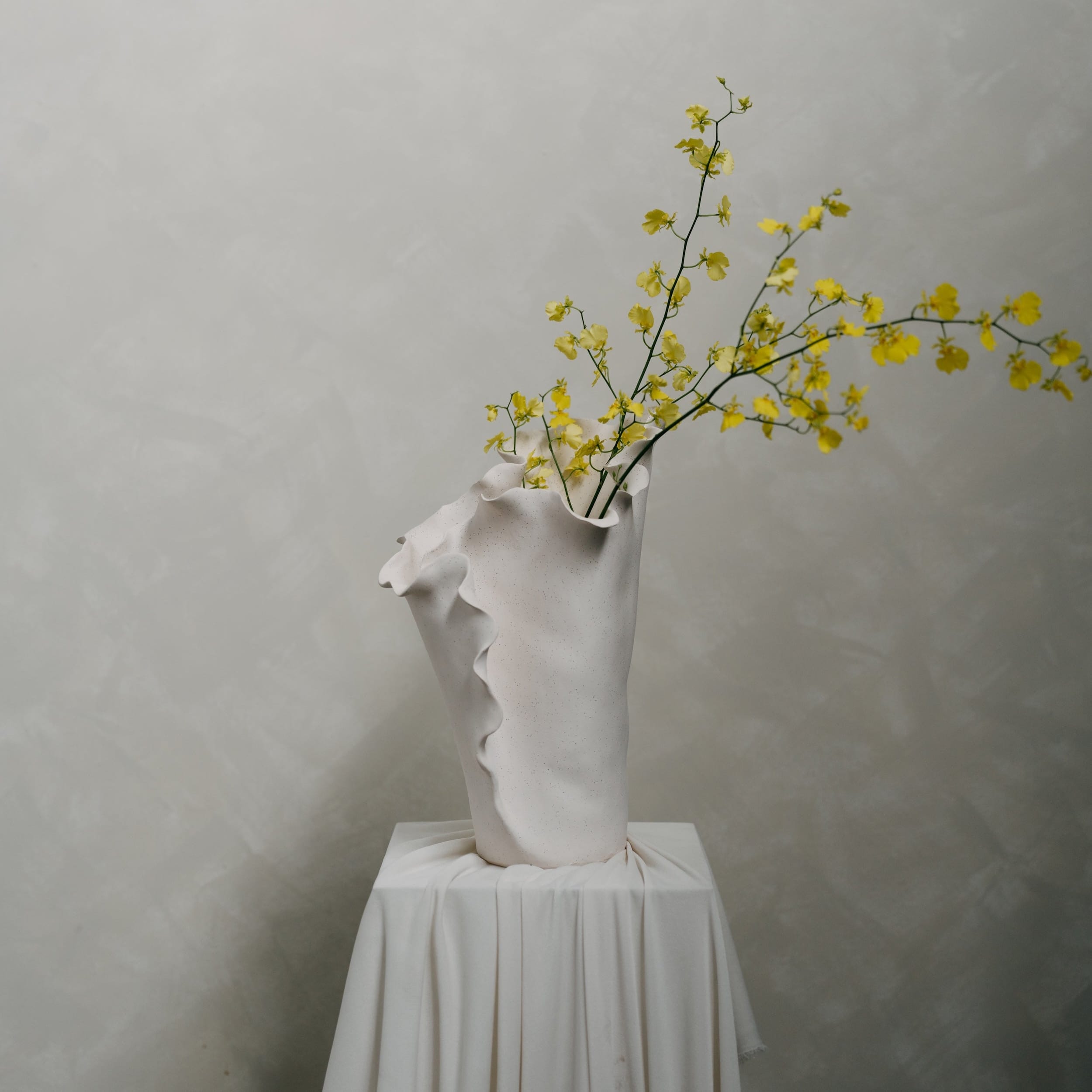 cream ceramic flower vase Maison Bloomé Adelaide florist