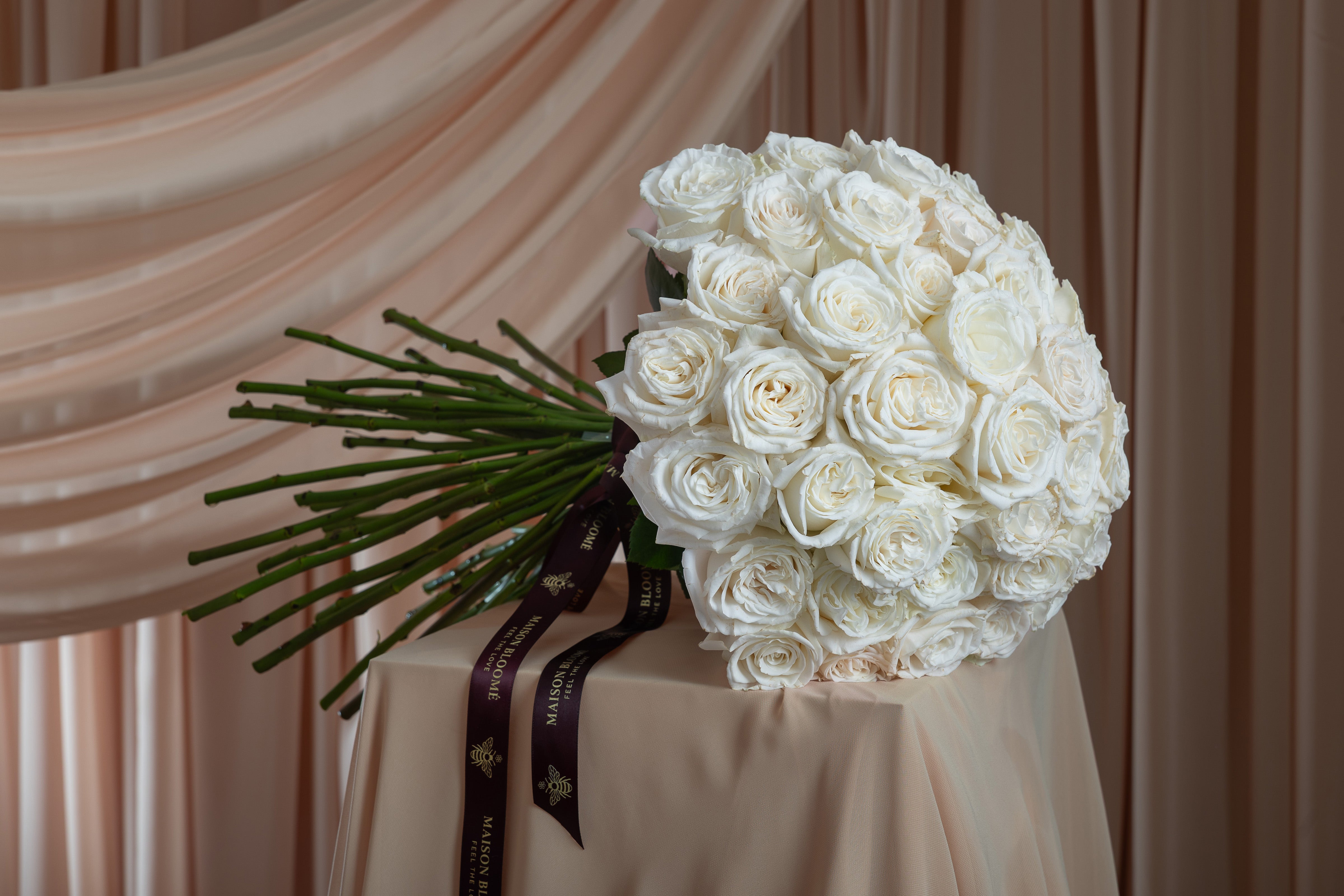 White rose bouquet Adelaide florist same day delivery Maison Bloomé