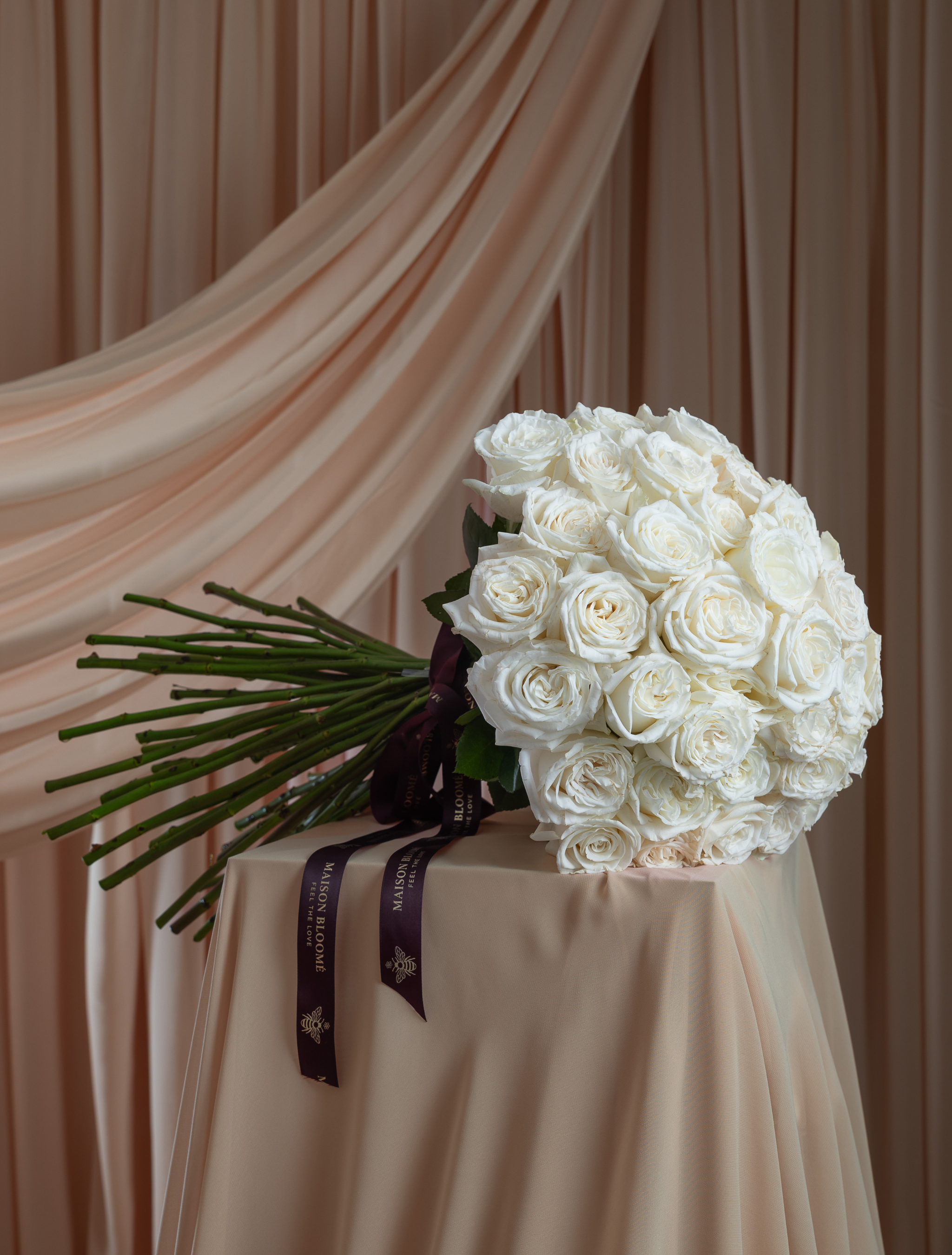 White rose bouquet Adelaide florist same day delivery Maison Bloomé